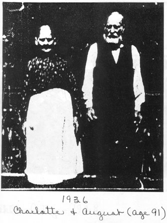 Charlotte and August in 1936 at age 91